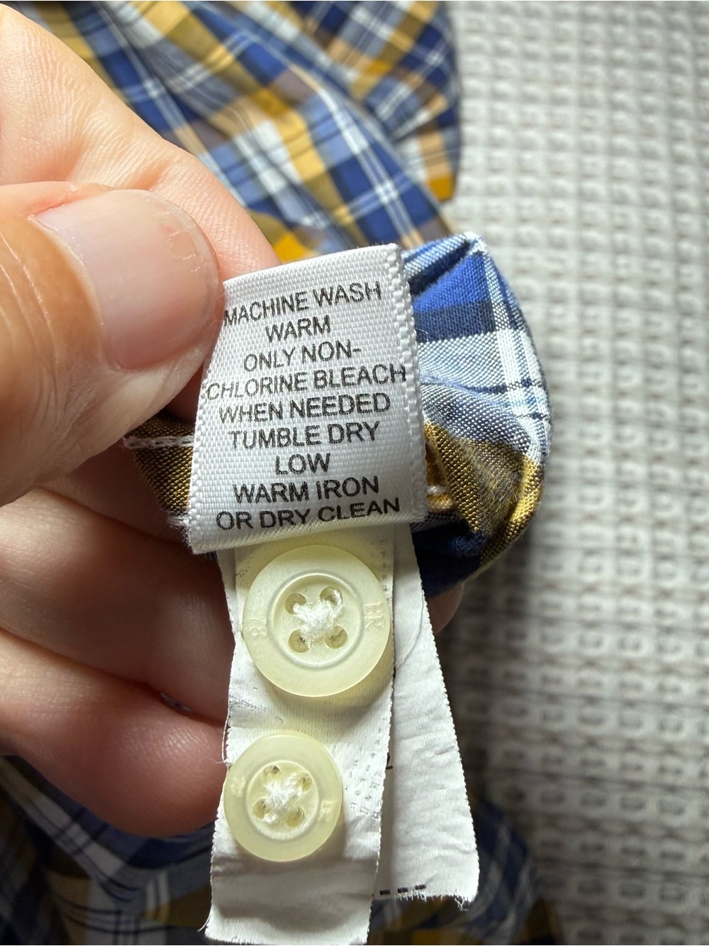 Banana Republic Men’s Size Small Blue Yellow Plaid Shirt Soft Wash Button-Down - Picture 6 of 8
